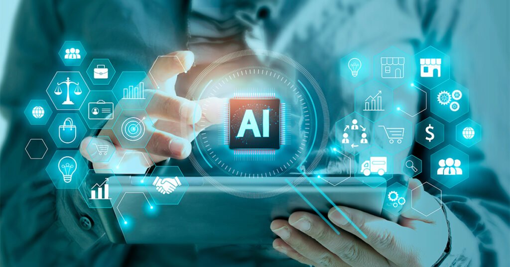 AI technology concept showcasing Scalenut as a powerful content creation tool for SEO.