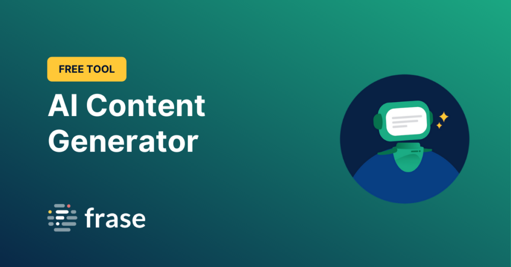 Frase AI content generator for writing and SEO optimization.