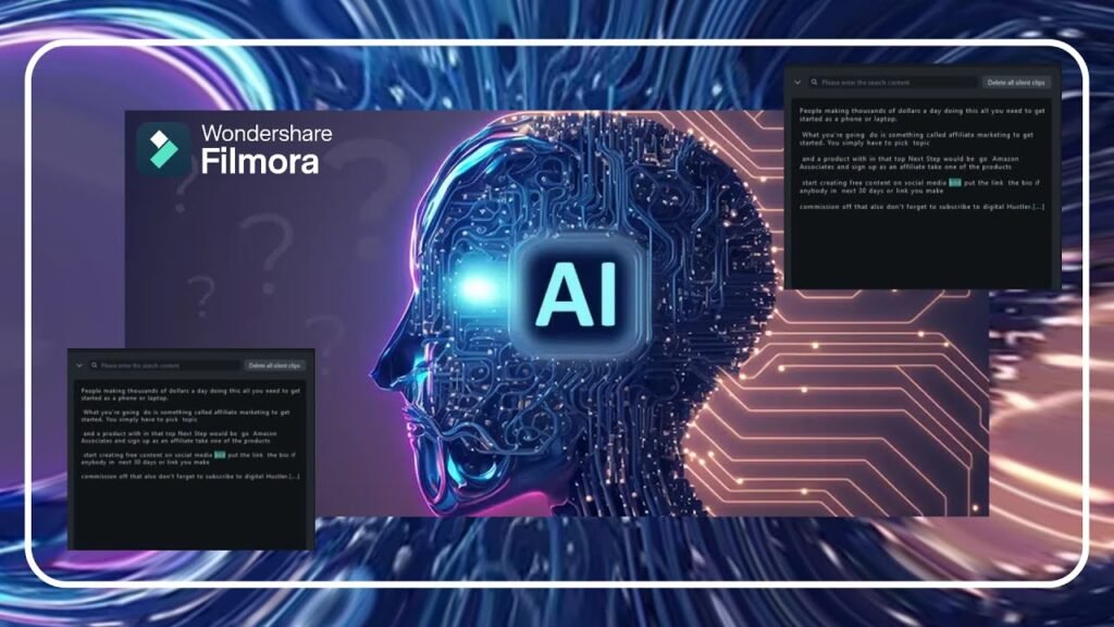Filmora AI Tools Interface Advanced AI Features
