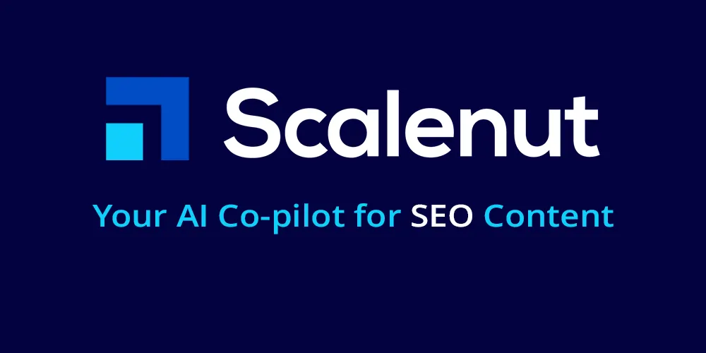 Scalenut logo with tagline Your AI Co pilot for SEO Content
